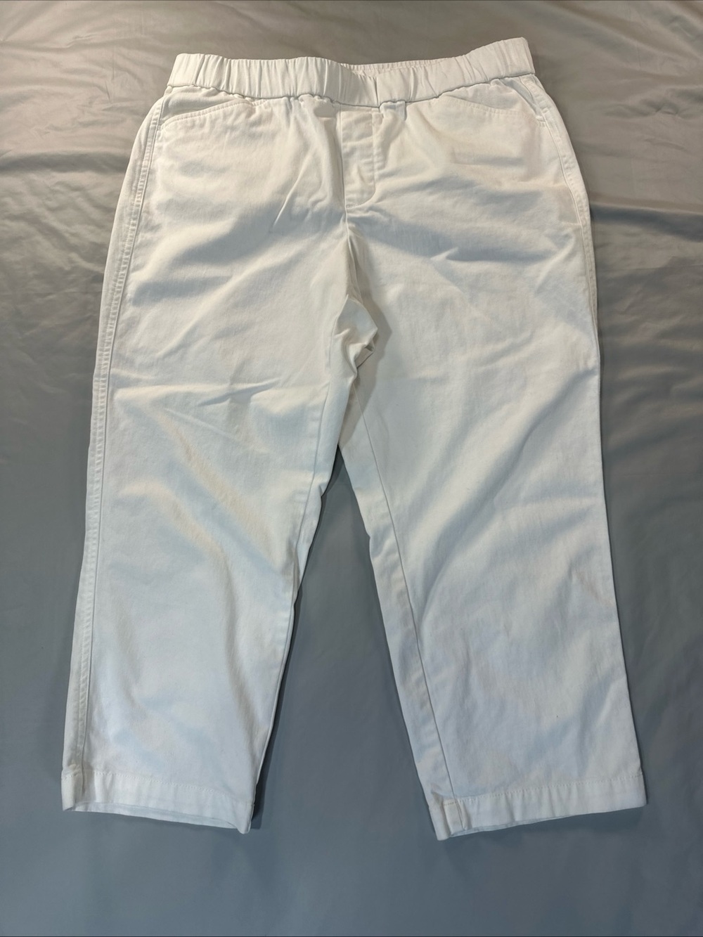 Lands' End White Cropped Women's Pants